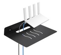 UNICRAFTALE Estantes flotantes de acero inoxidable negro montados en la pared para ahorrar espacio, estante de almacenamiento de metal montado en la pared para salón, dormitorio, oficina, 300 x 216 x