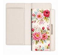 UNICRAFTALE Funda para libro de chequeras personales, de piel, 19,5 x 11,5 cm, con soporte para bolígrafos y tarjetero, para cheques personales y de negocios, Color mezclado, 19.5x11.5cm, Flor