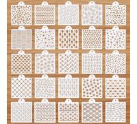 UNICRAFTALE - Kit de plantillas Sashiko de plástico, 25 estilos, 255,86 x 6,85 cm, diseño geométrico Sashiko de línea de dibujo para costura acolchado a mano y bordado