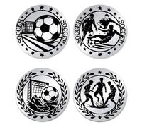 UNICRAFTALE Moneda deportiva de acero inoxidable, 2 piezas, moneda de decisión de dos caras, moneda de desafío, fichas reversibles, regalo de cumpleaños para jugadores de fútbol o equipos