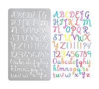 UNICRAFTALE Plantilla de metal para manualidades, letras, plantillas de pintura, flores, números, plantilla de dibujo reutilizable, plantilla de alfabeto para bricolaje, álbumes de recortes, tallado