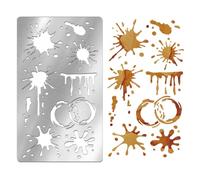 UNICRAFTALE Plantilla de Metal Reutilizable Batik Plantillas para Pintar Plantillas De Acero Inoxidable Plantillas Manchas Y Salpicaduras Plantilla Para Álbum De Fotos DIY Tarjetas De Papel