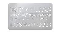 UNICRAFTALE Plantilla de metal reutilizable para manualidades y talla de madera, plantillas de notas musicales y acero inoxidable, temática de música