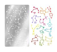 UNICRAFTALE Plantilla de metal reutilizable para pintar, plantilla de acero inoxidable, signo del zodiaco, plantilla de constelación para manualidades, álbum de fotos, álbum de fotos, tarjeta de papel