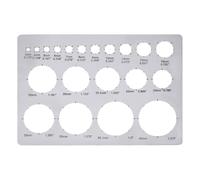 UNICRAFTALE - Plantilla redonda de metal para dibujo de acero inoxidable - Plantillas de pintura - Regla - Trazadores de círculos redondos - Plantillas reutilizables para esculpir y dibujar