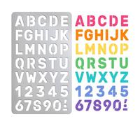 UNICRAFTALE Plantillas de metal para manualidades, plantillas de alfabeto y números, plantillas reutilizables de acero inoxidable, plantilla de 26 letras mayúsculas para bricolaje, diario, dibujo