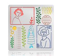 UNICRAFTALE Plantillas de metal para quemar madera, dibujos de figuras abstractas humanas, plantillas reutilizables para álbumes de recortes, álbumes de fotos, tarjetas de papel decorativas