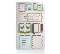 UNICRAFTALE Plantillas de metal para quemar madera, mini cuaderno y libro, plantilla reutilizable para álbumes de recortes, álbum de fotos, grabado decorativo, tarjeta de papel DIY