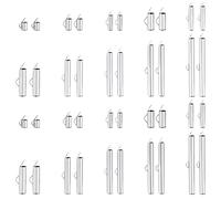 UNICRAFTALE Sobre 100pcs 10 Estilos Slide On End Broche Tubes Cierres de Extremo de Joyería de Acero Inoxidable de 3 mm Y Conectores Cierre Tapas Deslizantes Metal para Manualidades de Fabricación