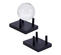 UNICRAFTALE - Soporte de pantalla de madera para rocas negras, con tres puntas, expositor de geoda minerales fósiles ágata 4.14x3.16x1.79 pulgadas