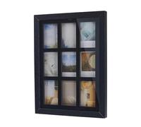 UNICRAFTALE Tarjetas coleccionables, marco de presentación, 9 tarjetas de béisbol, funda de presentación, montaje en pared, tarjetas deportivas, marco de presentación, soporte negro para baloncesto