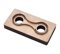UNICRAFTALE Troquel de cuero para llavero, troqueles de corte de madera para monedero, base de madera lisa, cuchillas afiladas de acero, herramienta de troquelado DIY