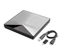Unidad Bluray USB3.0 Grabadora de CD DVD Externa Tipo-C Reproductor de CD DVD Compatible con 3D for computadora portátil y de Escritorio Rápido y Conveniente