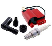 Unidad CDI con bobina + B9ES & pipa - compatible con Piaggio/Gilera/Vespa hasta aprox. 2000 - 3 pines con masa - reemplazo 2921945/292194/638678