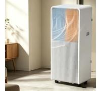 Unidad de aire acondicionado portátil 4 en 1, deshumidificador y ventilador de refrigeración inteligente, panel de control fácil, filtro de polvo, ruedas de 360° para uso doméstico y de oficina