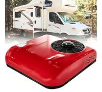 Unidad de Aire Acondicionado silenciosa de Baja Potencia para autocaravanas, Aire Acondicionado de Techo de 12 V/24 V CC, Aire Acondicionado para estacionamiento, diseño Compacto Red-24V