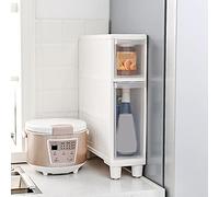 Unidad de almacenamiento de baño alto estrecho 4 Clear Drawer Cart on Wheels Independent nizer Torre 14 cm/22cm ancho SpaceSaving Vertical Storage Solution for Small Spaces