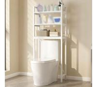 Unidad de almacenamiento independiente sobre el inodoro, estante de baño que ahorra espacio con división gruesa, solución de almacenamiento multifuncional para una organización eficiente del baño