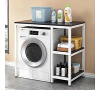 Unidad de almacenamiento para lavadora, estante de baño compacto, lavadora y secadora de fácil montaje, estante de lavandería que ahorra espacio para baño, diseño elegante y funcional