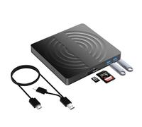 Unidad de BLU-Ray Externa USB 3.0 Tipo C, Unidad óptica combinada multifunción, grabadora CD y DVD for Ordenador portátil, Windows Mac OS
