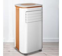Unidad de CA portátil compacta, refrigeración de 12000 BTU para espacio de 30m2, aire acondicionado móvil silencioso con deshumidificador y control remoto, incluye kit de ventana, temporizador 24H, id