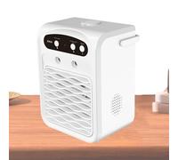Unidad de CA portátil, enfriador de aire pequeño de 3 velocidades con luz, enfriador evaporativo, altavoz inalámbrico, tanque de agua de 1 litro con humidificador para el hogar, cocina, coche
