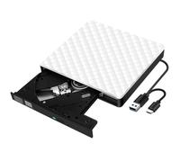 Unidad de CD/DVD +/-RW portátil delgada USB 3.0 y tipo C - Unidad óptica para portátil/PC de escritorio (Linux/MacOS/MacBook Air/Windows XP/11/10)