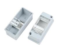 Unidad de consumo de garaje de 2 vías, caja de fusibles impermeable IP65 con 40 A 30 mA RCD y 2 MCBs, caja de plástico ignífugo para mini placa de distribución, color blanco