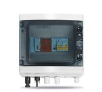 Unidad de Consumo,Panel de Disyuntor Caja combinadora fotovoltaica con protección contra rayos, 1 entrada, salida, CC 600 V, fusible MCB SPD, caja impermeable IP65(50A DC MCB)