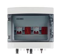 Unidad de Consumo,Panel de Disyuntor Caja combinadora fotovoltaica de 500 V 2 entradas y salidas con protección contra sobretensiones rayos, fusible CC MCB SPD caja impermeable(DC MCB 50A)