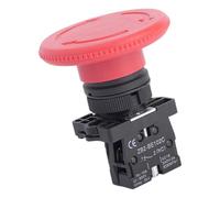 Unidad de control del botón de parada Montaje en panel, XB2 ES642 | Pulsador 1NC con cabeza de seta roja para paneles y cajas de control de máquinas
