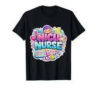 Unidad de cuidados intensivos neonatales de enfermería de la UCIN Enfermera Bebés Lindos Camiseta gráfica económica, Hombre, Negro, XL