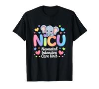 Unidad de cuidados intensivos neonatales del Equipo de la UCIN de la Enfermera de Elefantes Camiseta gráfica económica, Hombre, Negro, M