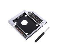 Unidad de disco duro Caddy, 9,5 mm de aluminio HDD SATA Carcasa SSD Unidad de disco duro Soporte de bahía Unidad de disco duro SATA de 2,5 pulgadas CD-ROM, Adaptador de DVD óptico Caddy para computado