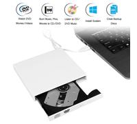 Unidad de DVD externa para portátiles, unidad de DVD/CD externa y grabadora/regrabadora/reproductora de CD/DVD +/- RW con compatibilidad mejorada y