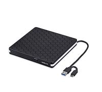 Unidad de DVD externa USB 3.0/USB-C. Grabadora y lectora de CD/DVD Amicool.