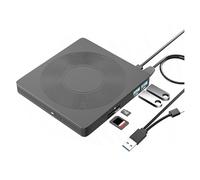 Unidad De DVD Externa USB 3.0 Y Tipo C Lector De Tarjetas SD/TF Reproductor De Grabadora De Unidad De DVD Portátil 6 En 1
