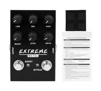 Unidad de efecto de distorsión de guitarra pequeña, pedal de efectos de retardo, textura de aleación para guitarras eléctricas, efecto de retardo