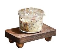 Unidad de estantes de bambú: borde de imagen escalonado, organizador reversible multinivel, rack confiable versátil | Elegante pantalla de montaje en pared para perfumes, marcos ornamentales