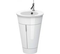 Unidad de lavabo Duravit Starck de pie 9520, redondo 560mm, S1952002424, Color: Chapa de madera auténtica Macassar