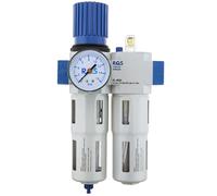 RQS Unidad de mantenimiento de aire comprimido, separador de agua, lubricador, 1/2", 1/4", 3/4", filtro de aceite, filtro de agua, regulador