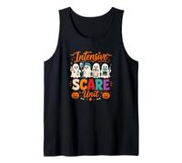 Unidad de Miedo intensivo Lindos Fantasmas UCI Enfermera Halloween Camiseta sin Mangas