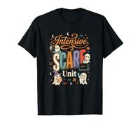 Unidad de Miedo intensivo UCI Enfermera Fantasma Halloween Camisa médica Camiseta gráfica económica
