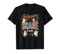 Unidad de Miedo intensivo UCI Enfermera Fantasma Halloween Camisa médica Camiseta gráfica económica
