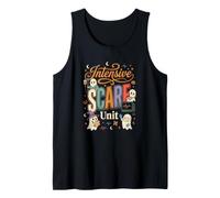 Unidad de Miedo intensivo UCI Enfermera Fantasma Halloween Camisa médica Camiseta sin Mangas