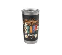 Unidad de miedo intensivo UCI enfermera fantasma Halloween camisa médica Vaso térmico de acero inoxidable de doble pared