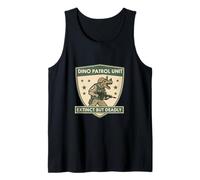 Unidad de Patrulla Dino Extinta Pero Mortal Guerrero Arte Triceratops Camiseta sin Mangas