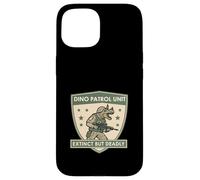 Unidad de Patrulla Dino Extinta Pero Mortal Guerrero Arte Triceratops Carcasa para iPhone 15