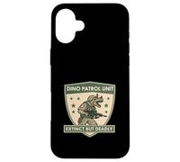 Unidad de Patrulla Dino Extinta Pero Mortal Guerrero Arte Triceratops Carcasa para iPhone 16 Plus