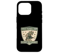 Unidad de Patrulla Dino Extinta Pero Mortal Guerrero Arte Triceratops Carcasa para iPhone 16 Pro
